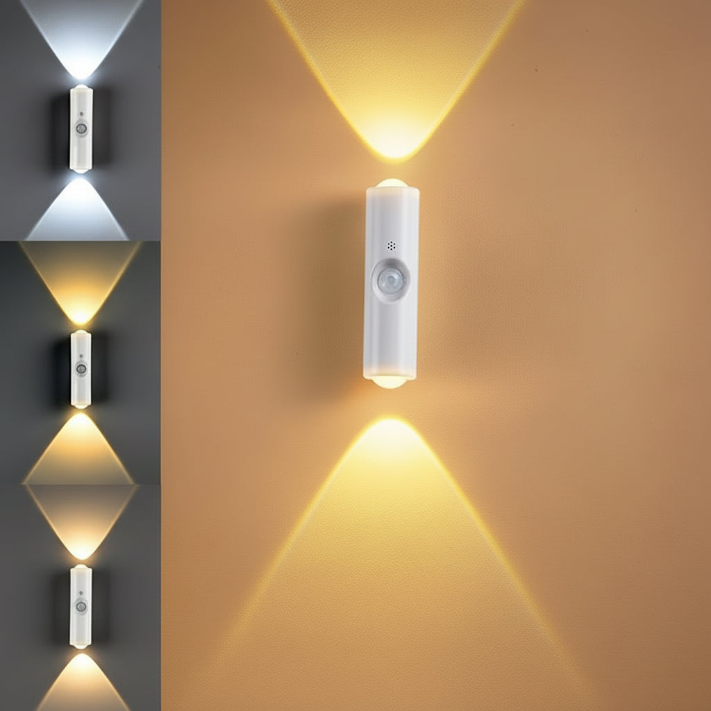 Smart RGB Gradient Night Light Magnetic Motion Sensor Rechargeable Wall Lamp for Bedroom Bathroom Closet Garden Home Decor