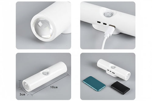 Smart RGB Gradient Night Light Magnetic Motion Sensor Rechargeable Wall Lamp for Bedroom Bathroom Closet Garden Home Decor