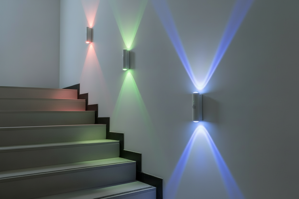 Solid Blue RGB Stairway Lights
